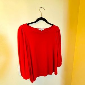 Green Envelope 3/4 sleeve blouse. Color: Red. Size: M.